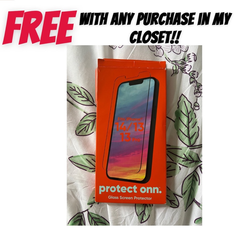 Free with any purchase On Running Glass Screen Protector for iPhone 14/13 Pro